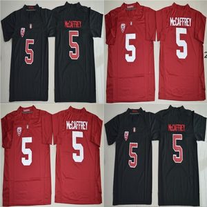 5 Christian McCaffrey Jersey 2016 Nowy sezon męski Stanford Cardinal Jerseys High Red Black Ed College Football Jerseys Rozmiar M-XXXL