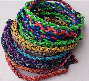 Titanium Sport Accessories wholesale new triple twist single rope necklace baseball tornado bracelet weaves necklaces for kids youth and athletic