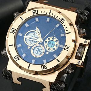 Classic luxury mens electronic watch multifunction waterproof wristwatch dual movement time calendar sports watches