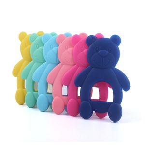 아기 곰 teethers 6 색 실리콘 젖니 가운 장난감 유아 노리개 귀여운 동물 씹는 대구리 진정 장난감 Teether M3740