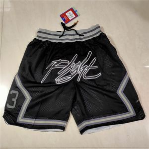 Short de basquete masculino Just Don 23 Fan's Black Color Fight Shorts esportivo costurado Calça hip pop com bolso e zíper Calça de moletom tamanho S-Tamanho 2XL