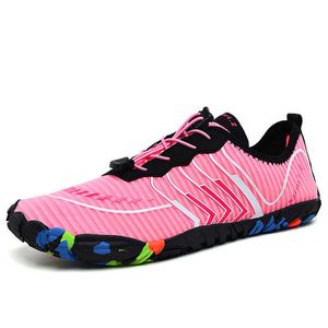 Schwimmen Gestreifte Aqua Schuhe Frauen Stretch Stoff Atmungsaktive Angeln Klettern Strand Schuhe Männer Upstream Wasser Schuhe für Liebhaber Y0714