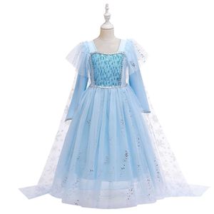 Ragazza di neve e ghiaccio Aisha Princess Dress autunno manica lunga bambini Aisha Gonna abito di Halloween