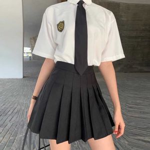 Tre Piece Set Mini Kvinnor Skirt School Uniforms A-Line High Waist Pläterad Korea Ulzzang Casual HaraJuka Passar Set 210608