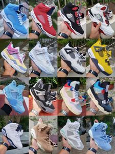 Jumpman 4s Basketball Shoes 4 Infrared Pink Leopard Shimmer Sail Black Cat Bred Guava Ice Neon University Blue White Oreo Pure Money Sports Sneakers