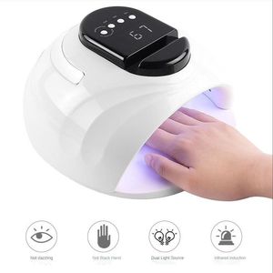 Nail Dryers Portable Art Light Therapy Machine 168W 42 Lamp Beads UV LED Manicure With Mobile Phone Holder Drying