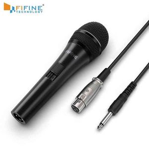 Microfones FIFINE DYNAMIC 1/4 '' Anslutning Vocal Microphone For Speaker Family Karaoke Small Stage med ON/OFF Switch K6 T220916