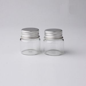 20 ml Clear Glass Lege Flessen Aluminium Schroefdop Message Wishing Candy Make Cosmetische Sample Flessen Jar Essential Oils Fial