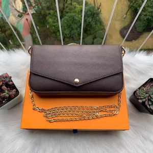 3A luxurys bag women Crossbody Purse 3 pcs set Messenger bags Handbags Flowers shoulder lady Leather with box