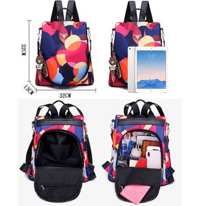 NEW Fashion Anti Theft Women Backpack Durable Fabric Oxford School Bag Pretty Style Girls School Backpack Female Travel Backpack K726