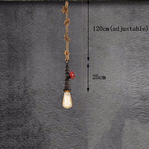 Loft Retro Industrial Vintage Steampunk Tubo dell'acqua Lampada a sospensione colorata E27 Luce a corda per bar Ristorante Lampade da sala da pranzo