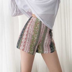 fashion floral chiffon summer women shorts loose beach polka dot girls shorts plus size M30240 210526