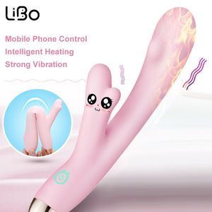 Libo inteligente aquecimento g vibrador vibrador poder poderoso g-spot massage USB recarregável silicone clitóris estimulador adulto brinquedos sexuais para mulheres produtos sexuais