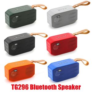 TG296 Mini Bluetooth Trådlös högtalare Subwoofers Portable Outdoor Högtalare Handsfree Call Profil Stereo Bass 500mAh Batteri Support TF USB-kort AUX