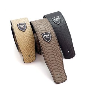 3 pack Electric Acoustic Guitar Bass Strap PU Leather Embossed Snake Skin Style