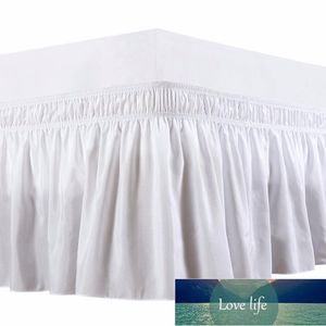 Três lados de tecido envoltam a saia de cama maciça elástica, banda elástica sem cama Fácil / fácil Off Poeira Ruffled Tailored Drop Factory Preço Especialista Qualidade Mais Recente