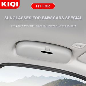 Andra interiörstillbehör Kiqi Auto Glasses Case för 5 Series F10 F10 F16 F18 2013 - 2021 Bilsolglasögon Holder Box -reservdelar