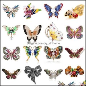 Pins, Broschen Schmuck Mode Schmetterling für Frauen Perfekte Strass Kristall Pins Weihnachtsgeschenk Drop Lieferung 2021 Icuqh