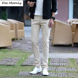 Mäns byxor Dee Moonly Mens Business Casual Designer Fashion Stretch Chino För Men Klänning Färg Plus Storlek Pantalon Home1