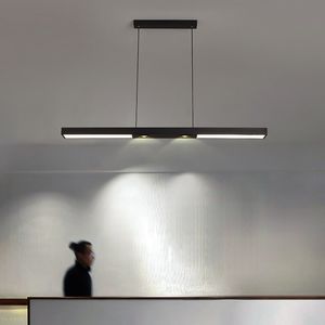 LED Şerit Işık Ofis Avize Lambaları Bir Kelime Dikdörtgen Geometrik Ön Büro Çalışma Alanı Restoran Tasarımcı Bar Spotlight