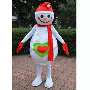 Cartoon Apparel Pupazzo di neve Walking Doll Mascot Costume Halloween Natale Fancy Party Dress Festival Abbigliamento Carnivaln Unisex Adulti Outfit