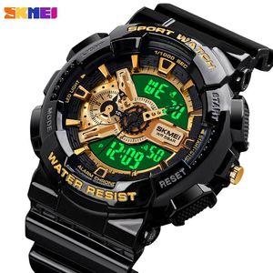 2020 SKMEI Japan Bewegung Quarz Digitale Männliche Armbanduhren Kalender Chrono LED Display Männer Sport Uhren relogio masculino 1688 X0524
