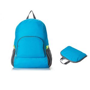 Wholesale barato portátil viagens mochilas zipper saco de nylon mochila de bagagem para viajar mulheres homens sacos de ombro dobrável saco