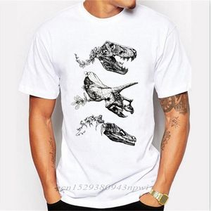 Jurassic Bloom Design T Shirt Män Harajuku Men Toppar Man Cool Dinosaur Print Tshirt Hipster Tops Short Sleeve 210706