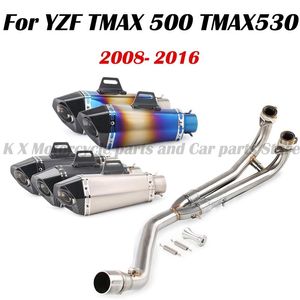 Slip On For YZF TMAX TMAX530 Motorcycle Exhaust Front Full System Connect Link Pipe Muffler Tube