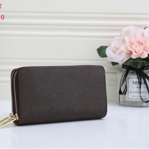 High Quality Men Women Zippy Double zipper wallet purse Top Starlight designer Fashion Leather All-match ladies Classic purses leather Long wallets Card Holders