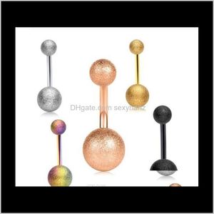 Bell Drop Delivery 2021 Belly Button Ring Surgical Steel 14 Gauge Navel Bar Piercing Rings Brosk Earring Body Jewelry 5 Colors Cy0OG