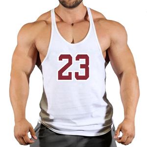 Męskie Tank Topy Moda Bawełniane Koszule Bez Rękawów Top Mężczyźni Fitness Koszula Męska Singlet Bodybuilding Trening Siłownia Kamizelka