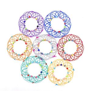 Fidget Toys Decompression Flexible Basket Soft Steel Magic Iron Ring Ornament Stress Relief Toy Juguetes Kids Gifts 0236