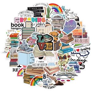 50 pçs lote misto livros de leitura graffiti skate adesivos para carro laptop geladeira capacete almofada bicicleta bicicleta motocicleta ps4 livro guitarra pvc decalque