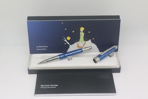 Little Prince Pilot Roller Pen Blue Body and Silver Trim Engrave met serienummer Office School Supply Perfect Gift