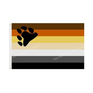 Urso Brotherhood Flags 90 x 150 cm 3 * 5FT Banner Custom Banner Metal Buracos Órgãos Não-Binário Aromântico Batom Lesbian Asexual pode ser personalizado