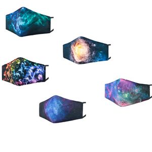 Adulto Starry Sky Algodão Máscaras PM2.5 Dustproof Lavável Anti-Sol Respirável Anti-Haze Resounable Facemaks Verão Atacado