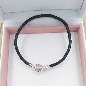 Hot Charms Schmuckherstellungszubehör Hary Poter Boho-Stil 925 Sterling Silber Paare Armbänder für Frauen Männer Mädchen Sets Armreif Schwarzes Leder Geburtstagsgeschenk HP0029-17