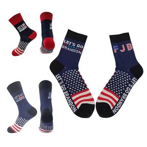 Lets Go Brandon Trump Socks Party Favor 2024 American Election Funny Sock Men and Women Cotton Strumpor