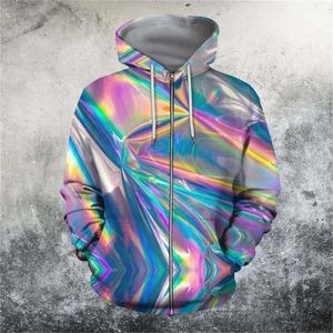 Męskie bluzy bluzy Wzór 3D Drukowane Mężczyźni Hoodie Harajuku Moda Bluza z kapturem Tippy Tie-Dye Street Unisex Drop