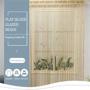 Curtain & Drapes Glass Beaded String Door Beads Thread Curtains Wall Panel Room Divider Doorway Living Valance Home Decor