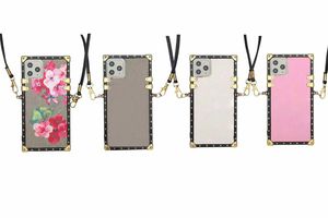 Fashion Telefone Case na iPhone 15 Pro Max 15 14 Plus Case 12 11 13 14 Pro Max XR XS X XSMAX PU skórzana powłoka Samsung S23 S22 S23P S23U Note 10 20U z smyczką