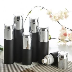 Frosted Black Glass Bottle Jars Cosmetic Container Skin Care Lotion Spray Bottles 20ml 30ml 40ml 50ml 60ml 80ml 100ml