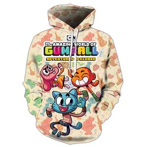 Mäns Hoodies Sweatshirts Cute Cartoon Chewing Gum 3D Kvinnor Kläder Oversized Sweatshirt Män Femme Harajuku Höst Tracksuit Hög kvalitet