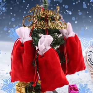クリスマスギフトバッグの木のペンダントの装飾の小道具キャンディー包装の収納巾着バンドルポケット
