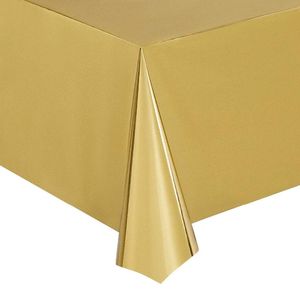 1Pcs Aluminum Foil Tablecloth Disposable Table Cloth Golden Silver Rose Gold For Wedding Birthday Party Home Decor Dinnerware