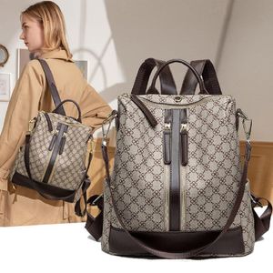 Rucksack Stil Frauen Luxus Vintage Tourist Pack Tasche Große Kapazität Taschen Marke Design Anti-diebstahl Für Mädchen Mit Brief drucken