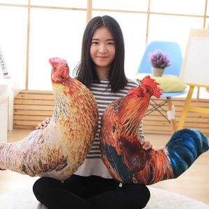 Creative Stuffed Toys for Children Stuffing Large Chicken Doll Cute Soft Toy Sleeping Pillow Toy Chicken Cock Hen Cushion Q0727