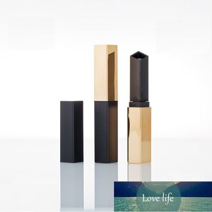 Bottle DIY Square Empty Lipstick Tube Gold and Black Lip Balm Container Refillable 8.5mm Slim Elegant 40Pcs/lot