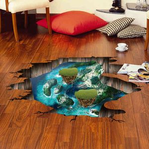 Fantasy Island 3D Wall Sticker Rimovibile Muurstickers Home Decor Per Bambini Camere Adesivi per pavimenti Muraux 210420